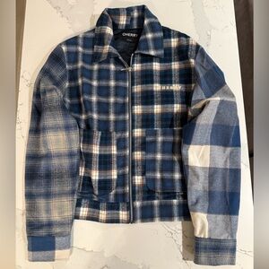 Cherry LA Blue Plaid Jacket